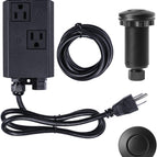 Stainless Steel Black / Dual Outlet Long/2.7''