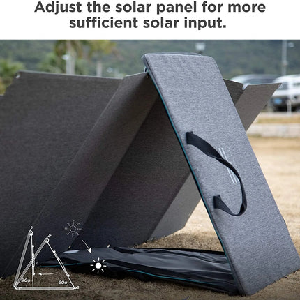 160W Portable Solar Panel for Power Station, Foldable Solar Charger with Adjustable Kickstand, Waterproof IP67 for Outdoor Camping,Rv,Off Grid System