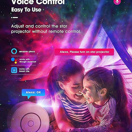 Galaxy Projector for Bedroom, Star Projector,Smart APP & Voice Control Galaxy Lamp, Compatible with Alexa & Google Home, for Kids Adults Bedroom,Room Decor,Game Room,Party