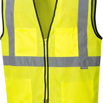 Tampa Mesh Vest Visibility Reflective Safety Security Work Top ANSI 2
