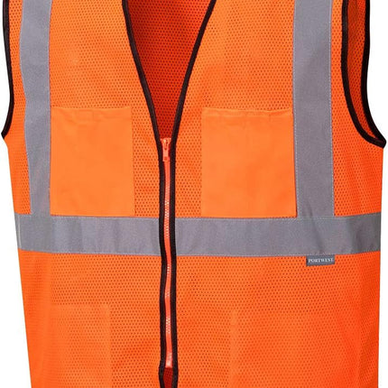 Tampa Mesh Vest Visibility Reflective Safety Security Work Top ANSI 2