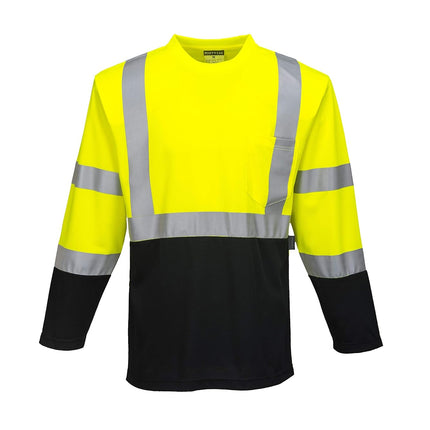 S396 Iona Short Sleeve Safety Work T Shirt with Hivis Reflective Tape, X Large