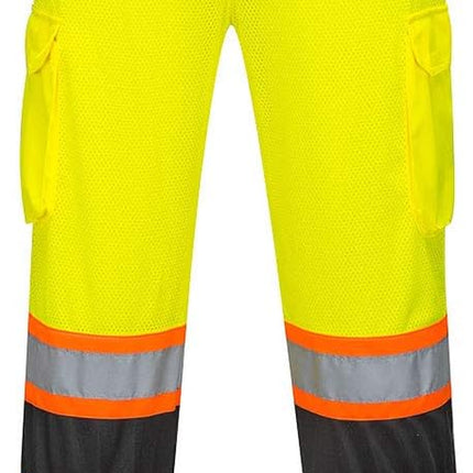 US388 High Visibility Two-Tone Reflective Lightweight Mesh over Pants Hi Vis Cargo Safety Work Pants
