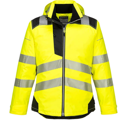 PW3 Hi-Vis Winter Jacket Work Safety Protective Reflective Waterproof Coat ANSI 3, Medium
