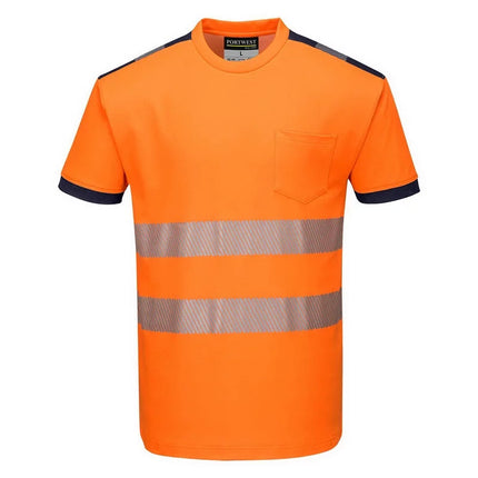 T181 PW3 Hi-Vis Short Sleeve Safety T-Shirt Yellow/Black, Medium-KarWorkwear