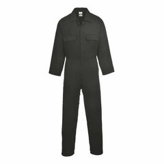 S998 Men'S Work Coveralls 100% Cotton - Protective Overalls Durable Workwear Boiler Suit for Mechanics Warehouse Garages DIY Black, X-Large