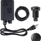 Stainless Steel Black / Dual Outlet Short/2''