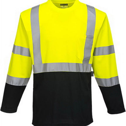 S398 Laguna Long-Sleeved T-Shirt-Yellow/Black-Xl-KarWorkwear