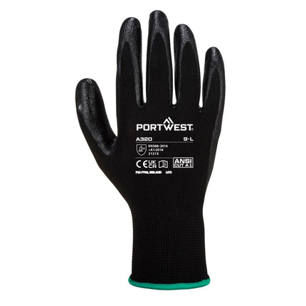 A320 Nitrile Foam Work Gloves Dexti-Grip Gloves Black, Large-KarWorkwear
