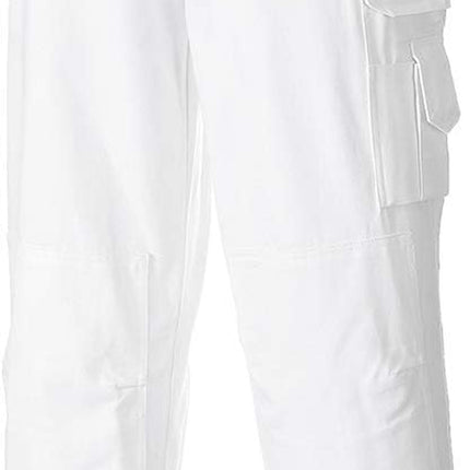 Painters Trousers Work Pants Protection Protect Overall Decorator Paint, Small White