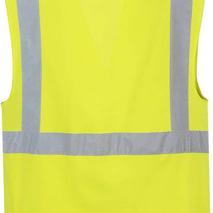 Berlin Executive Hi-Vis Vest Visibility Reflective Safety Security Work Top ANSI 2, Yellow, Medium