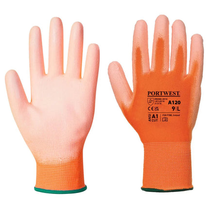 A120 Work Gloves PU Palm Dipped Abrasion and Tear Resistant White, Xx-Small-KarWorkwear