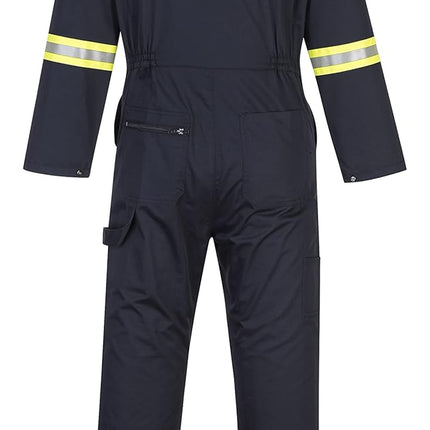 F128 Iona Xtra Reflective Coverall Navy, Xx-Large