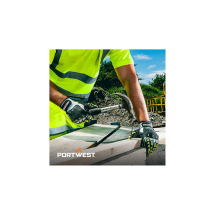 A722 anti Impact Safety Work Gloves - Cut Resistant and Impact Reducing Protective Gloves Gray/Black Grey/Black, Large