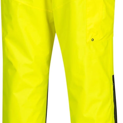 PW386 Hi Vis Womens Rain Trousers Waterproof 300D Oxford Work over Pants with Segmented Reflective Tape