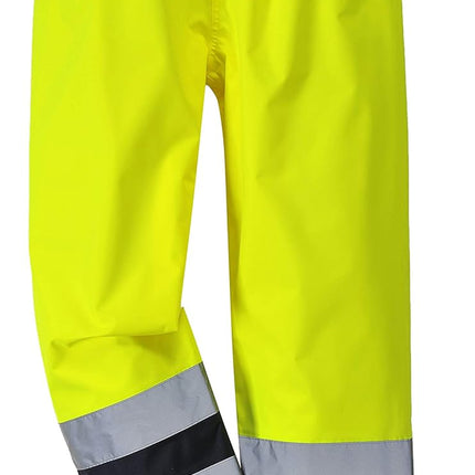 Hi-Vis 2-Tone Trouser Viz Work Cargo Work Pants Reflective Waterproof Rain ANSI E, Large