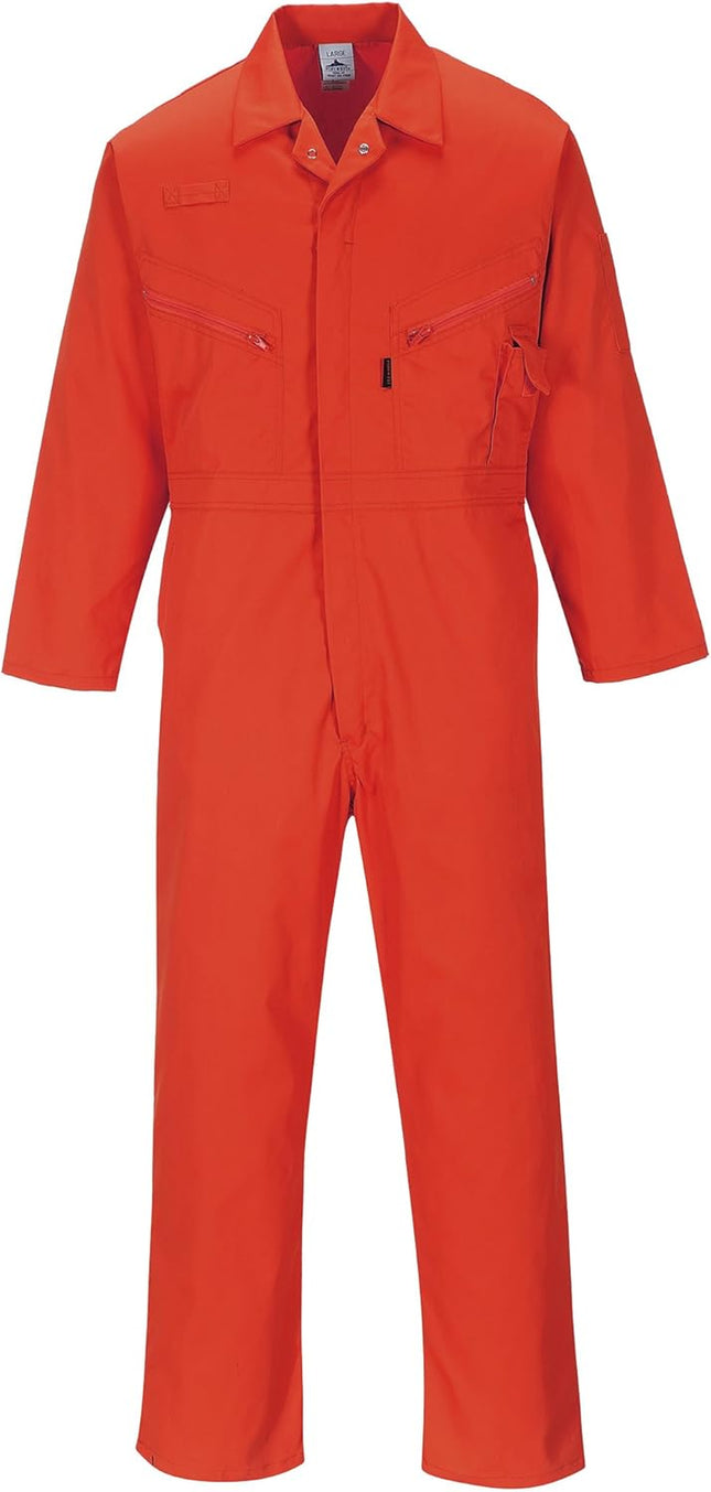 C813 Liverpool Zipper Coverall Red, Large