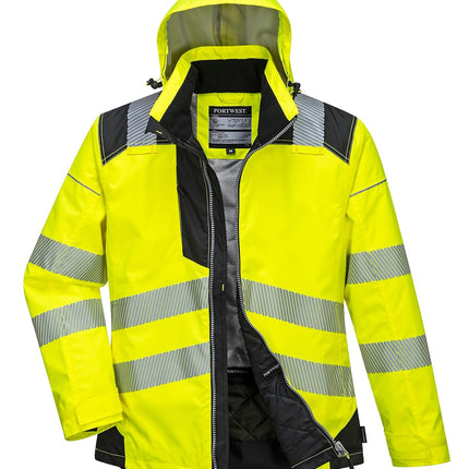 PW3 Hi-Vis Winter Jacket Work Safety Protective Reflective Waterproof Coat ANSI 3, XXL