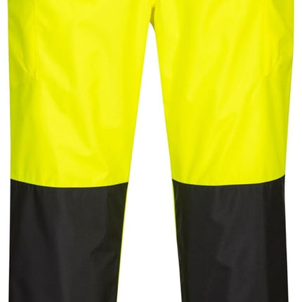 PW386 Hi Vis Womens Rain Trousers Waterproof 300D Oxford Work over Pants with Segmented Reflective Tape