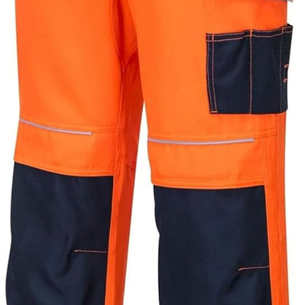 PW340 Hi Vis Work Trousers High Visibility Safety Pants with Durable Polycotton and Kneepad Pockets